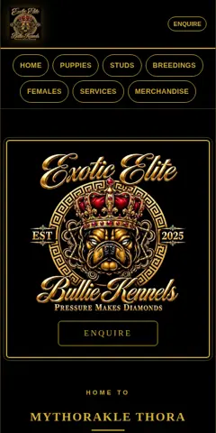 Exotic Elite Bullie Kennels on mobile