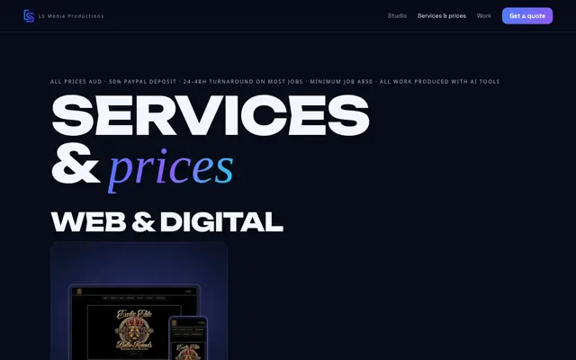 LS Media & Marketing Productions on desktop