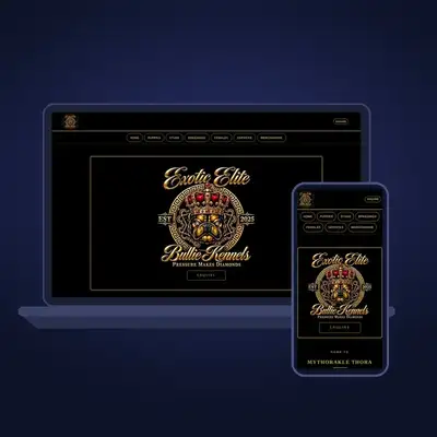 Laptop and phone showing a website we built